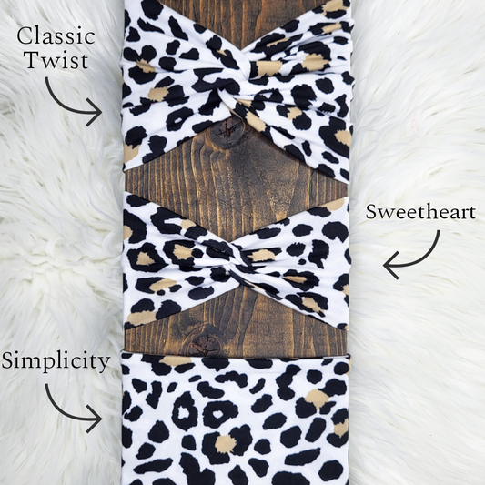 Caramel Beige Leopard Headwrap