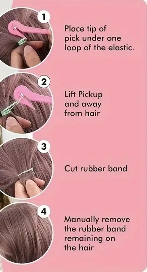 Painless Elastic Hair Removal Tool * PINK*